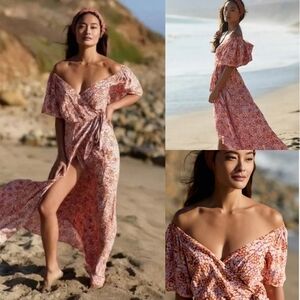 New L*Space Panama Wrap Maxi Dress/Swim Cover-Up NWT Size Small